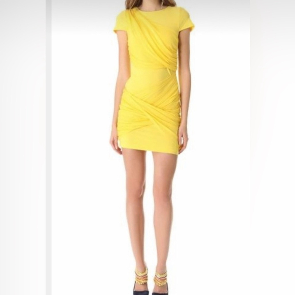 Alice + Olivia Goddess Yellow Mini Dress - Picture 2 of 12